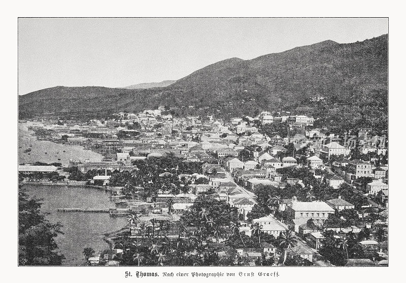 Charlotte Amalie，圣托马斯，美属维尔京群岛，1899年出版
